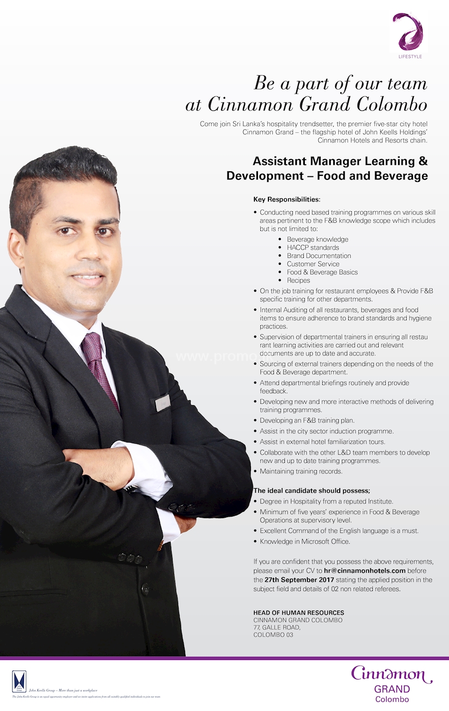 Assistant Manager Learning & Development   Food & Beverage at ...
