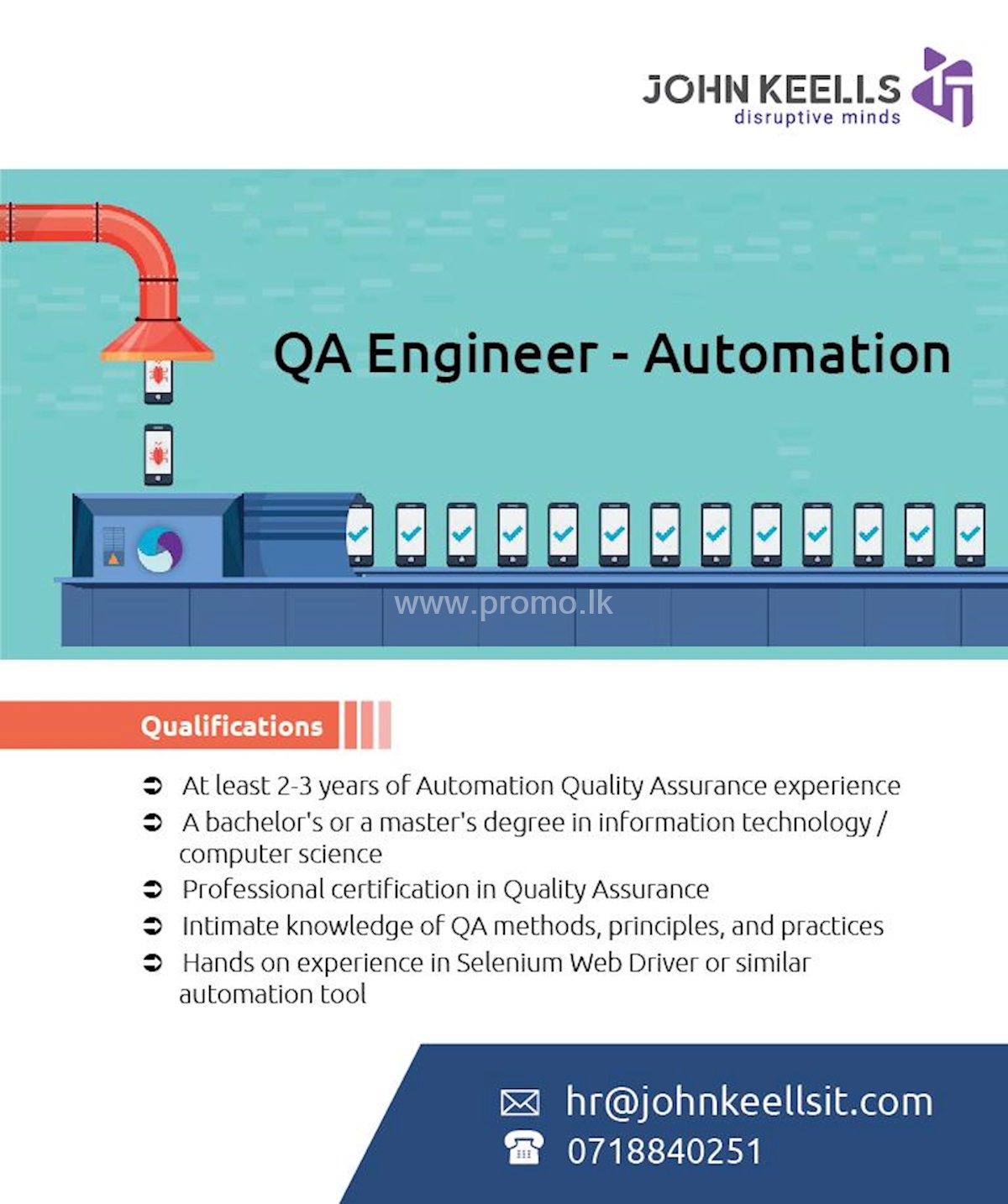 QA Engineer Automation at John Keells Computer Services