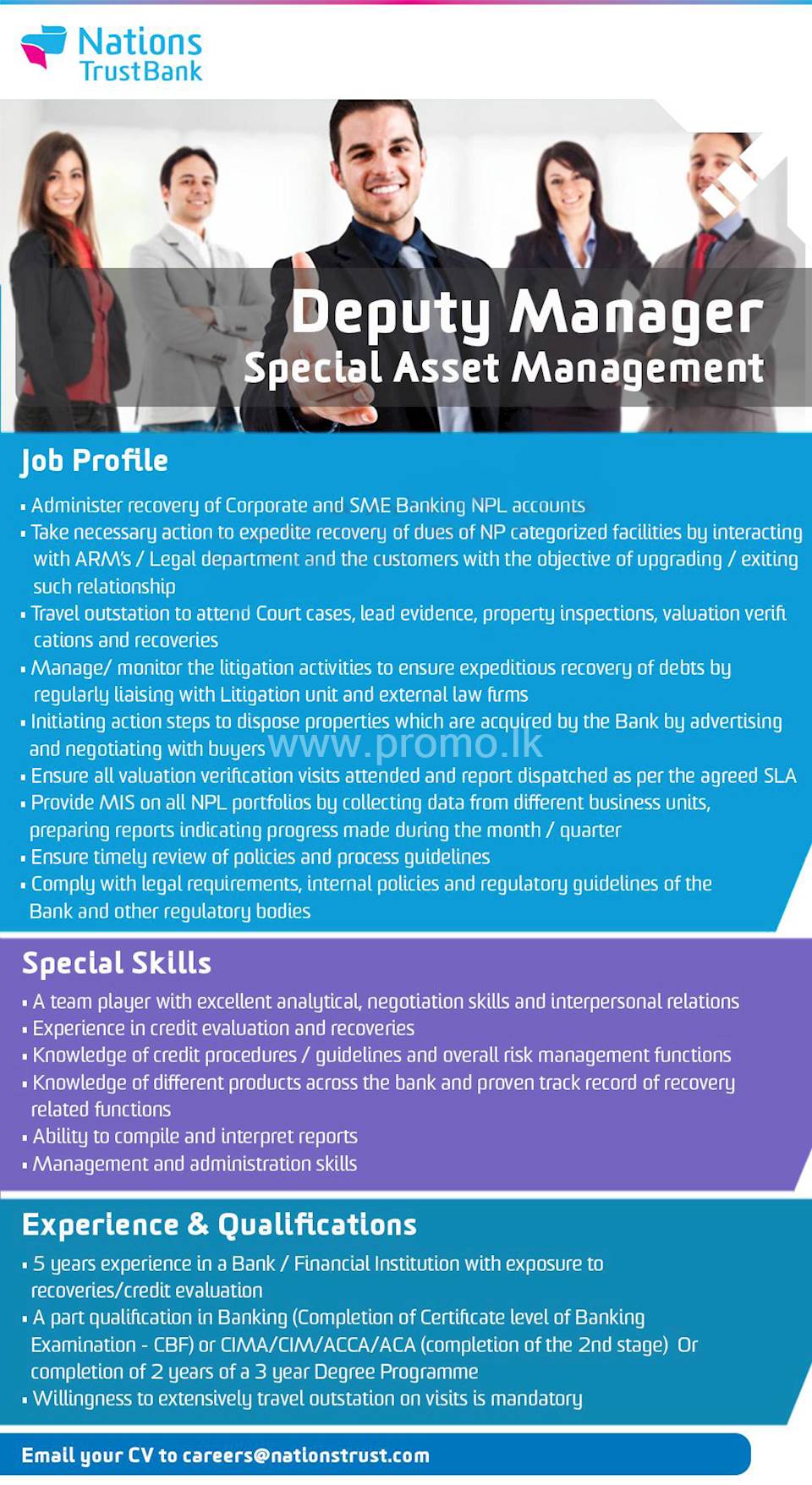 Deputy Manager Special Asset Management At Nations Trust Bank