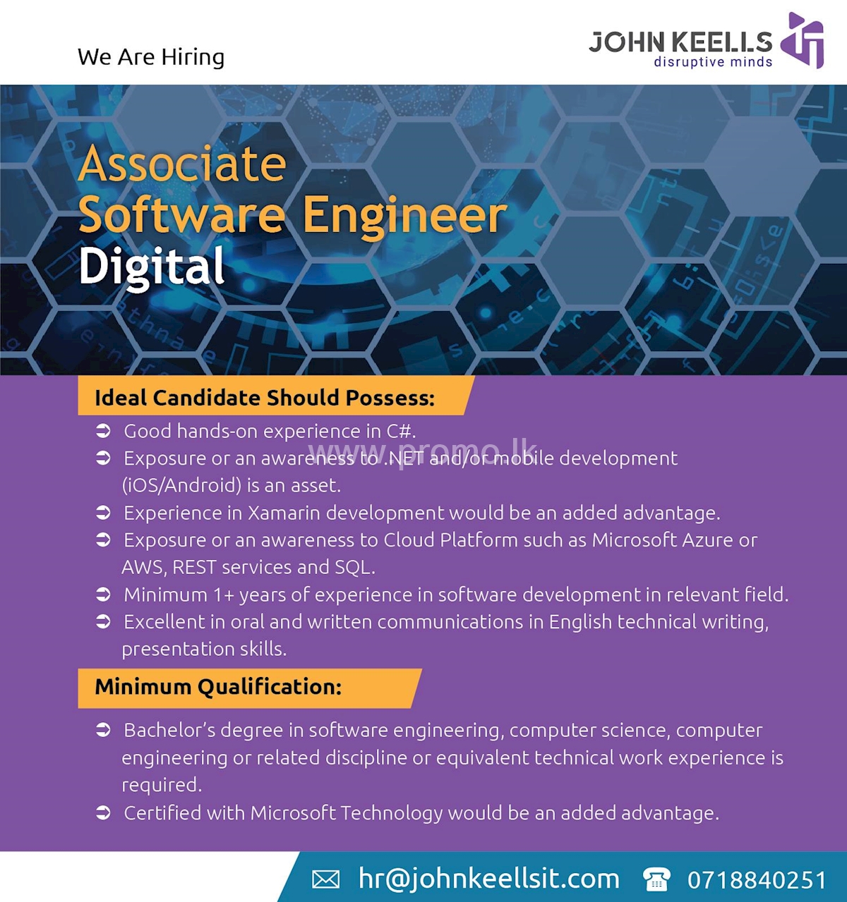 Associate Software Engineer Digital at John Keells Holdings