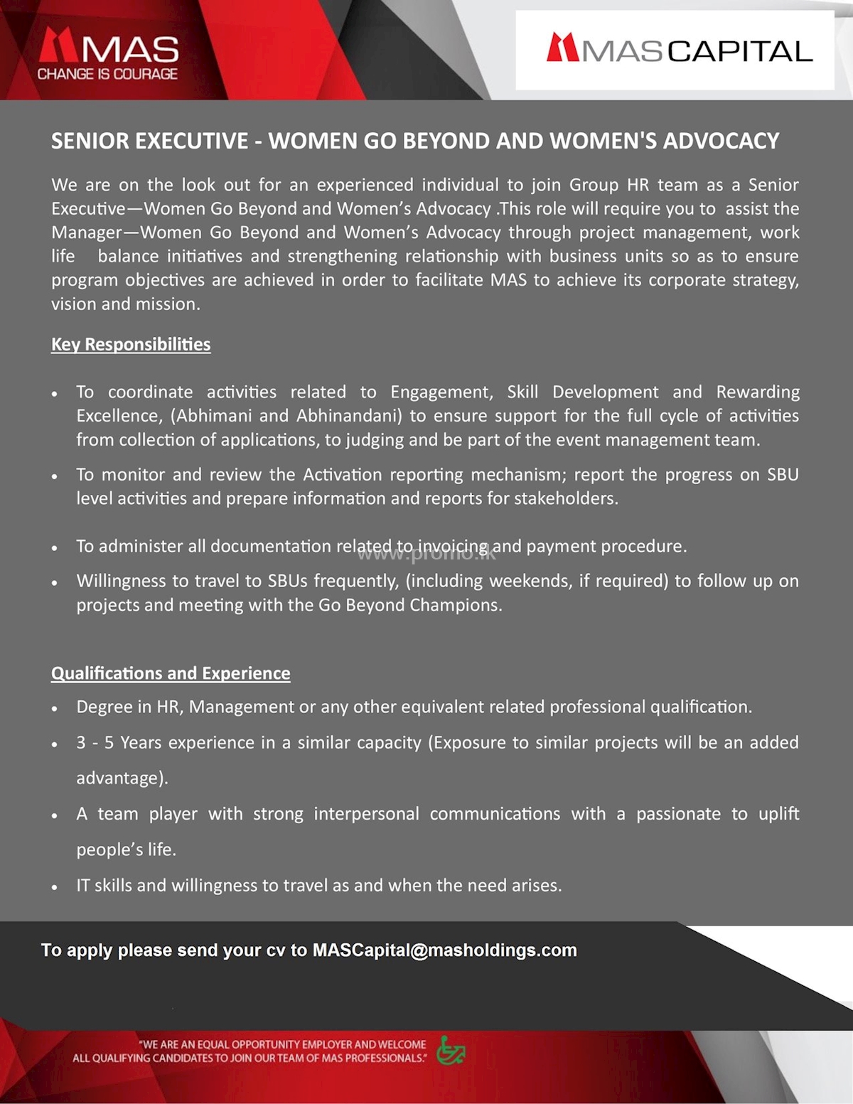 Senior Executive Women Go Beyond and Women's Advocacy at MAS Holdings