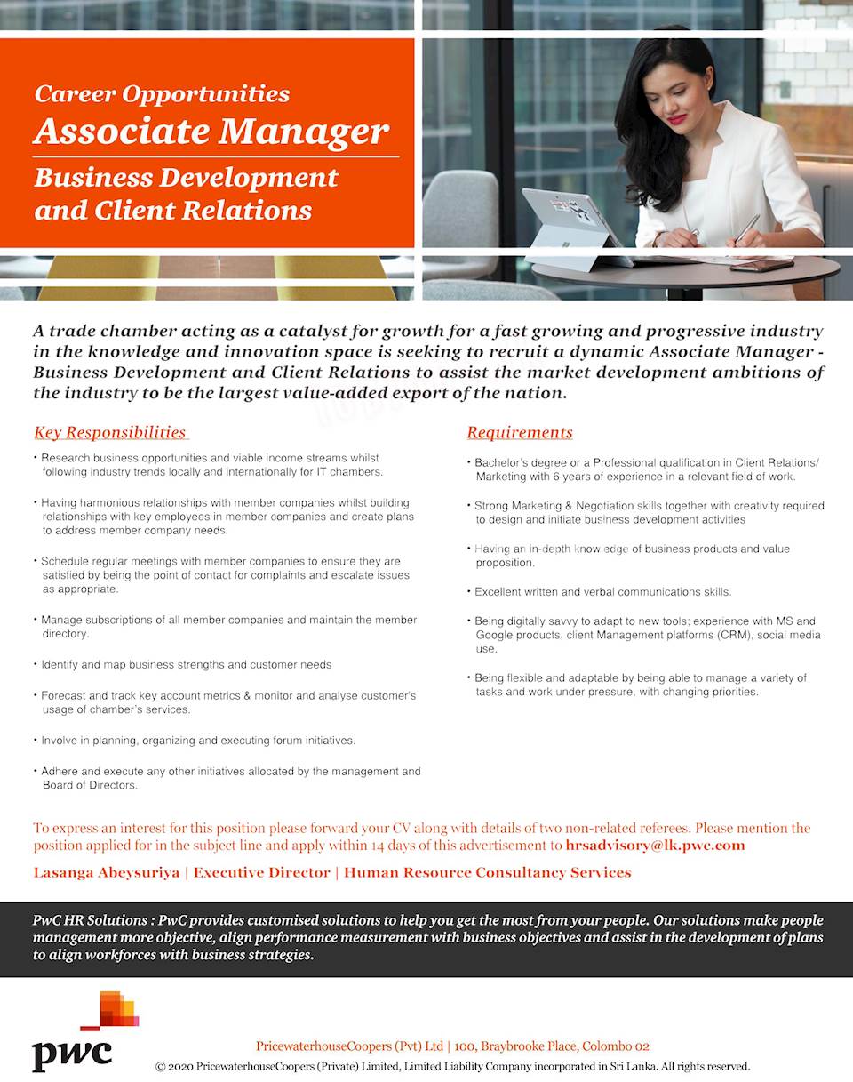 Associate Manager At PWC