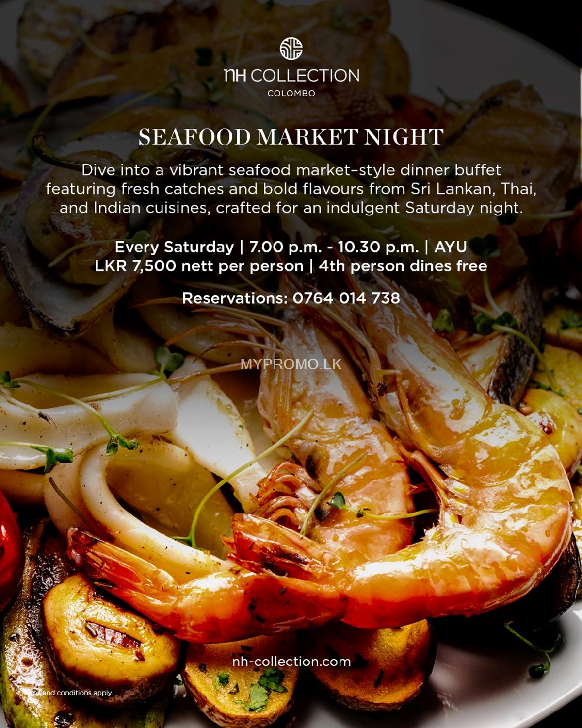 Experience the flavours of the sea at Seafood Market Night at NH Collection Colombo