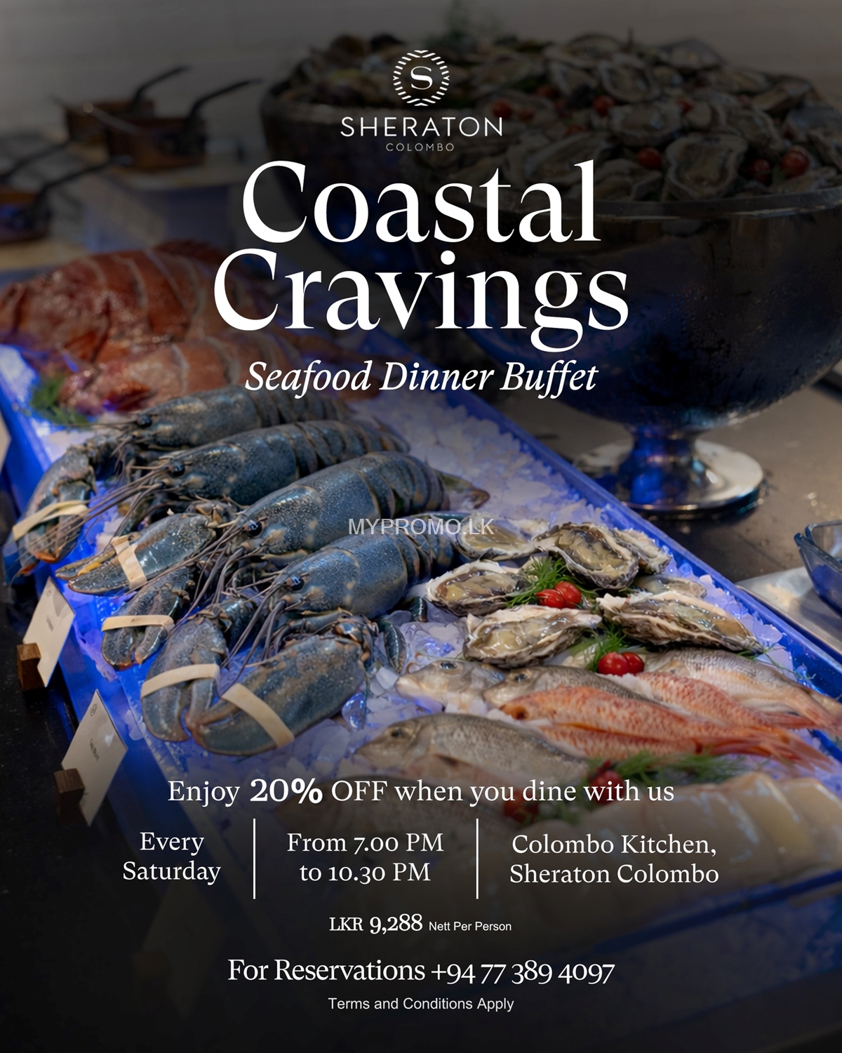 Coastal Cravings: 20% OFF Seafood Dinner Buffet at Sheraton Colombo