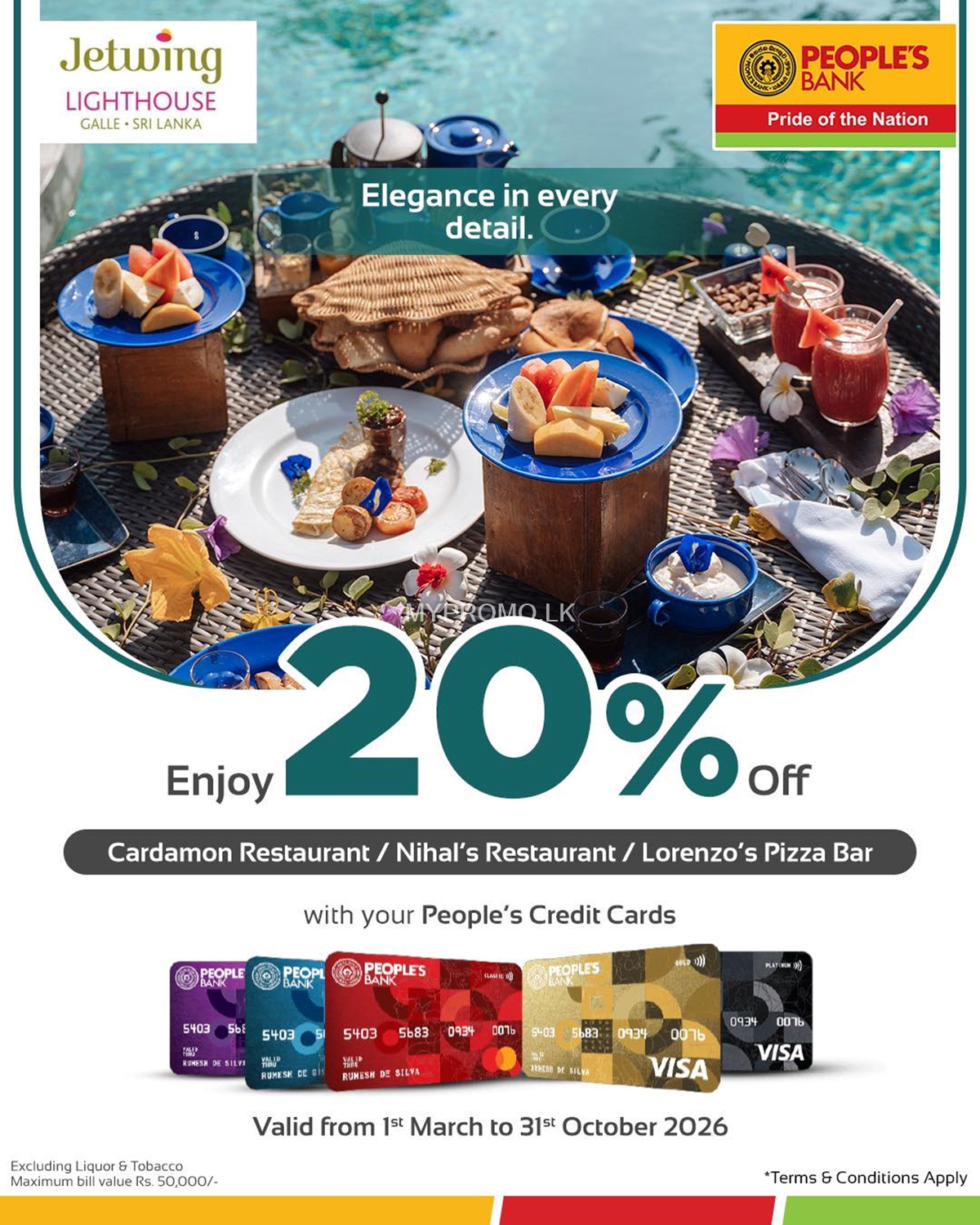 Jetwing Lighthouse × People’s Bank – 20% Off Dining Offer 2026