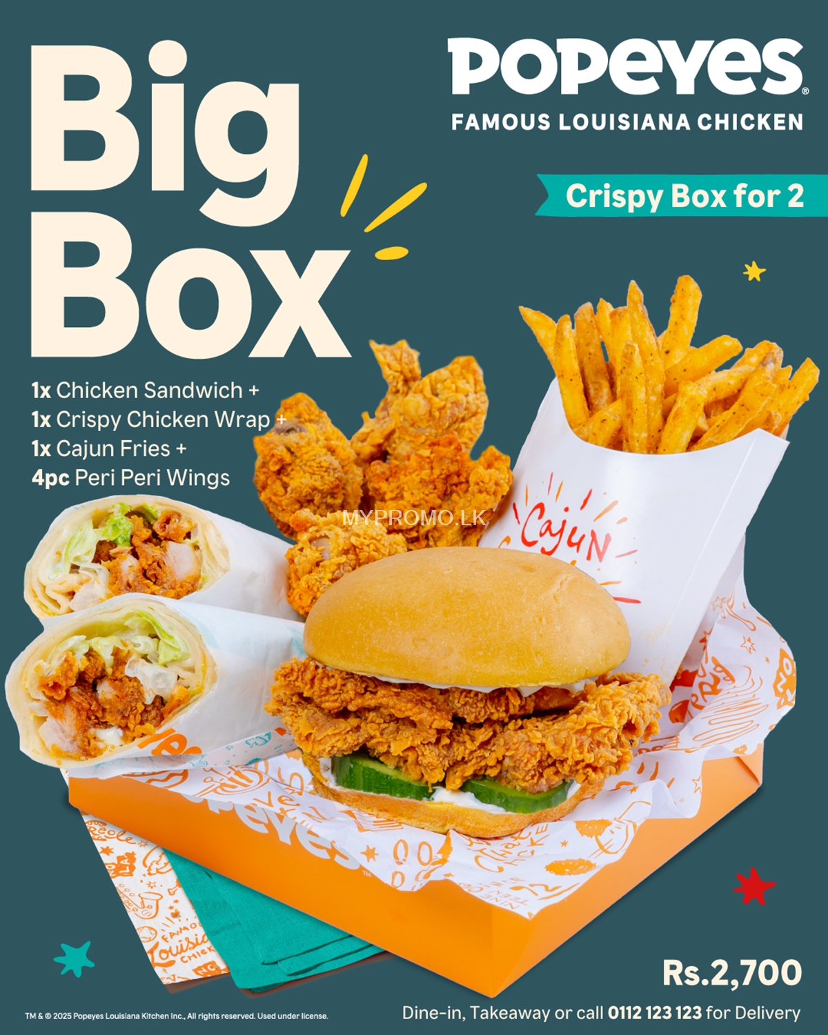 Crispy Box for 2 at Popeyes Sri Lanka