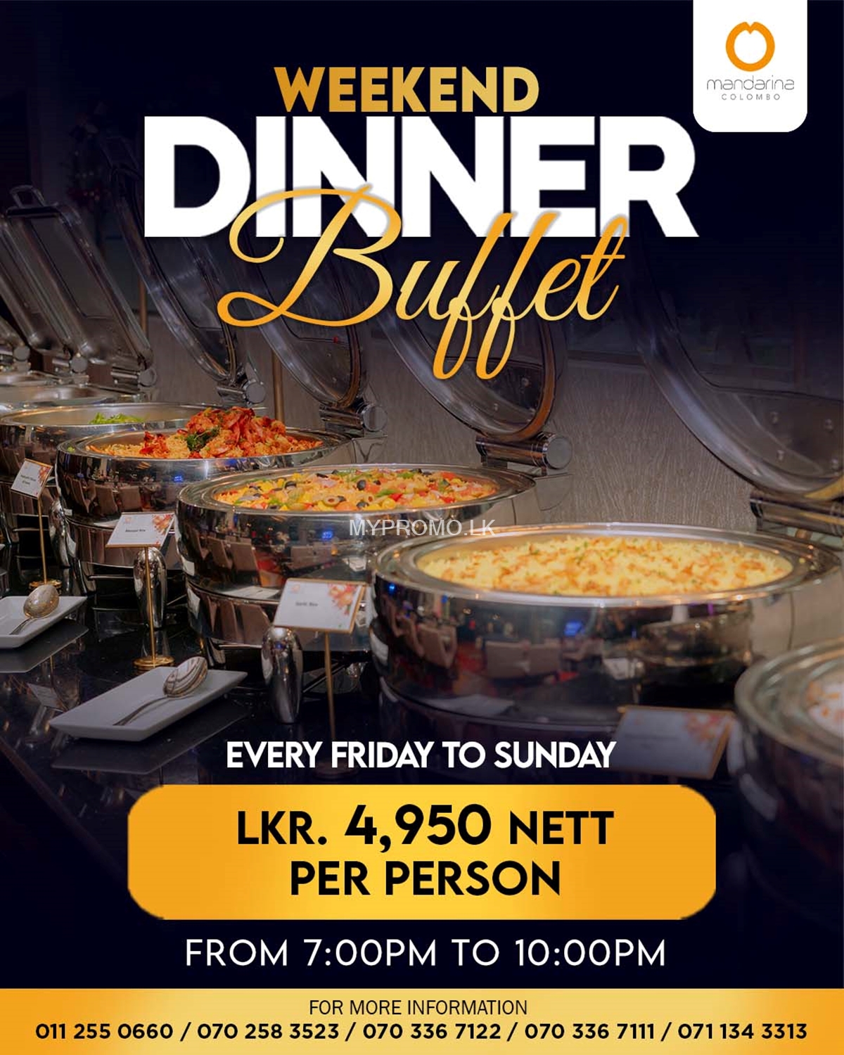 Indulge in a lavish Weekend Dinner Buffet at Mandarina Colombo