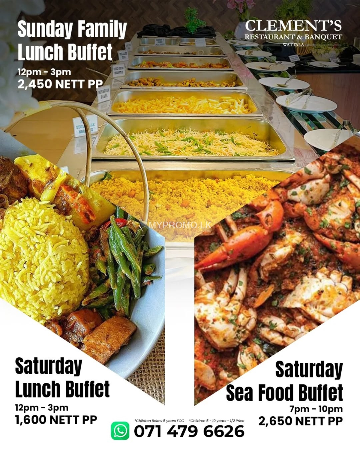 Clement’s Weekend Lunch & Seafood Buffets | Saturday & Sunday Buffet Prices