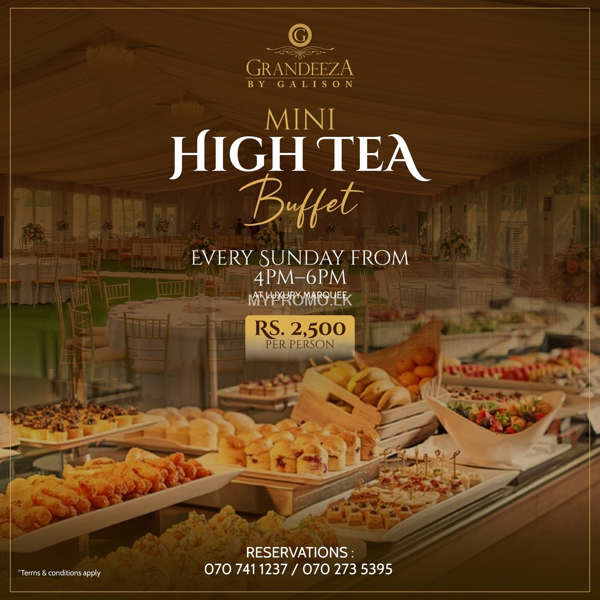Mini high tea Buffet at GRANDEEZA