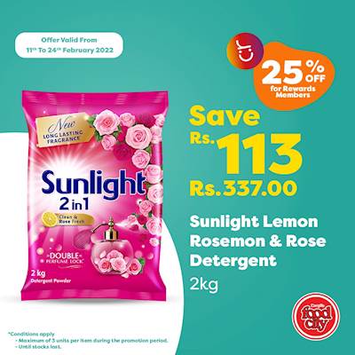 Sunlight Lemon Rosemon and Rose Detergent 