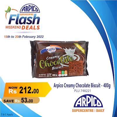 Arpico Creamy Chocolate Biscuit 400g