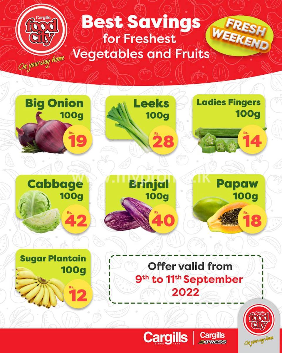 Buy Fresh Fruits and Vegetables at the Best Prices across Cargills