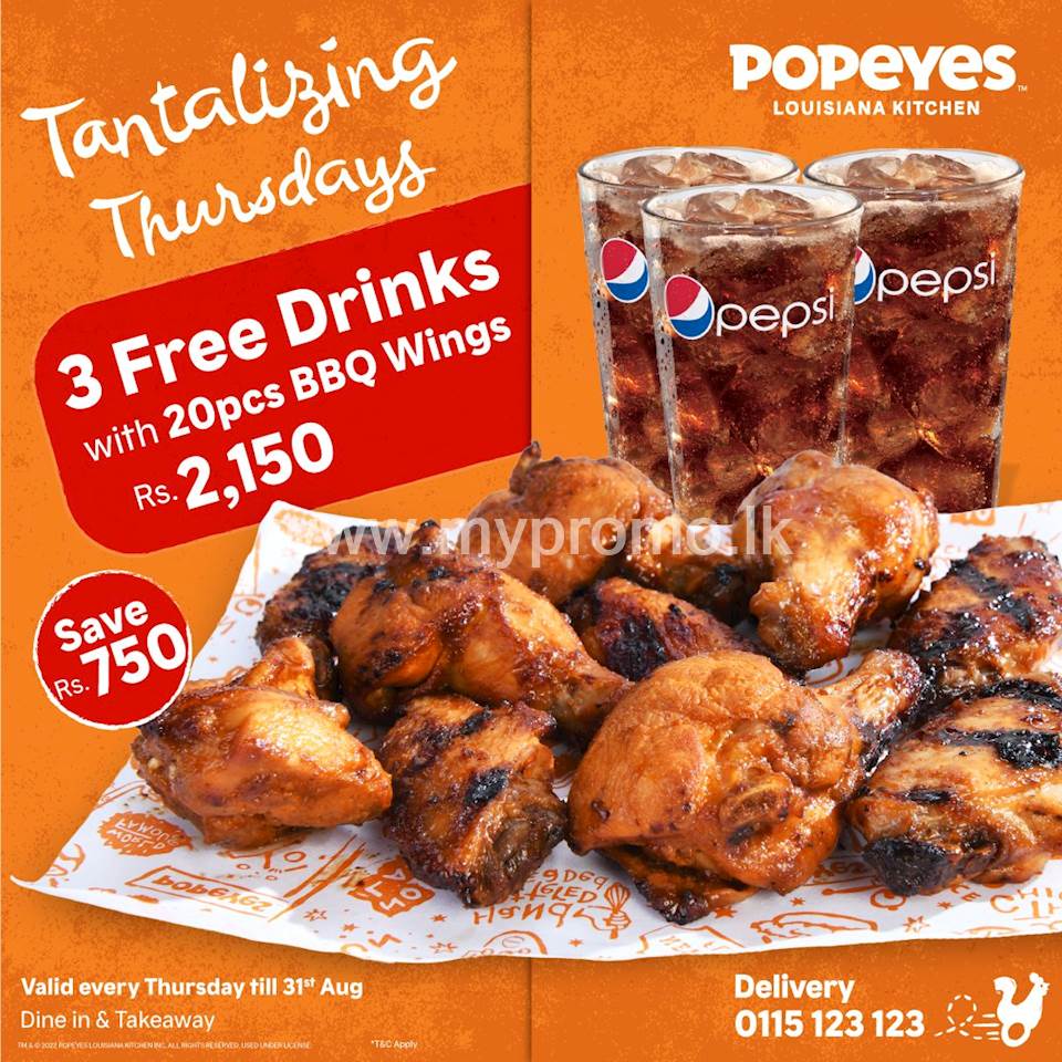 Tantalize your tastebuds on Thursdays with popeyes!