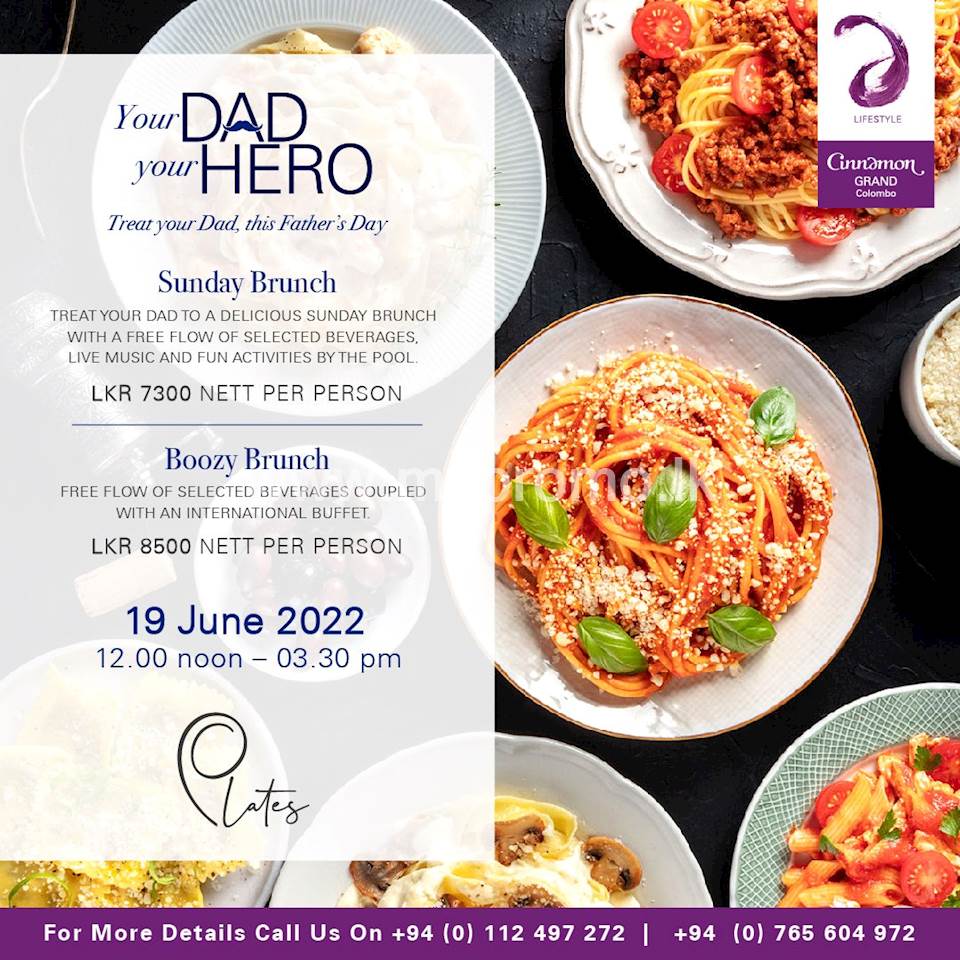 Treat your Dad, this Father's Day at Cinnamon Grand