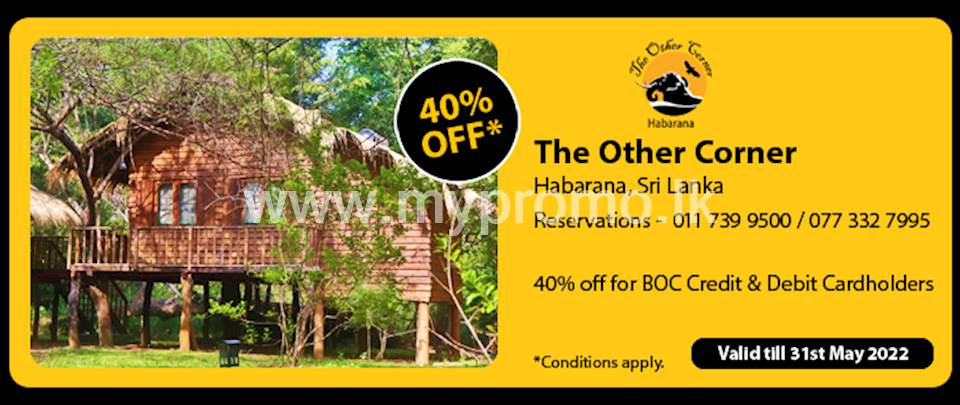  Get 40% Off at The Other Corner with Bank of Ceylon Cards