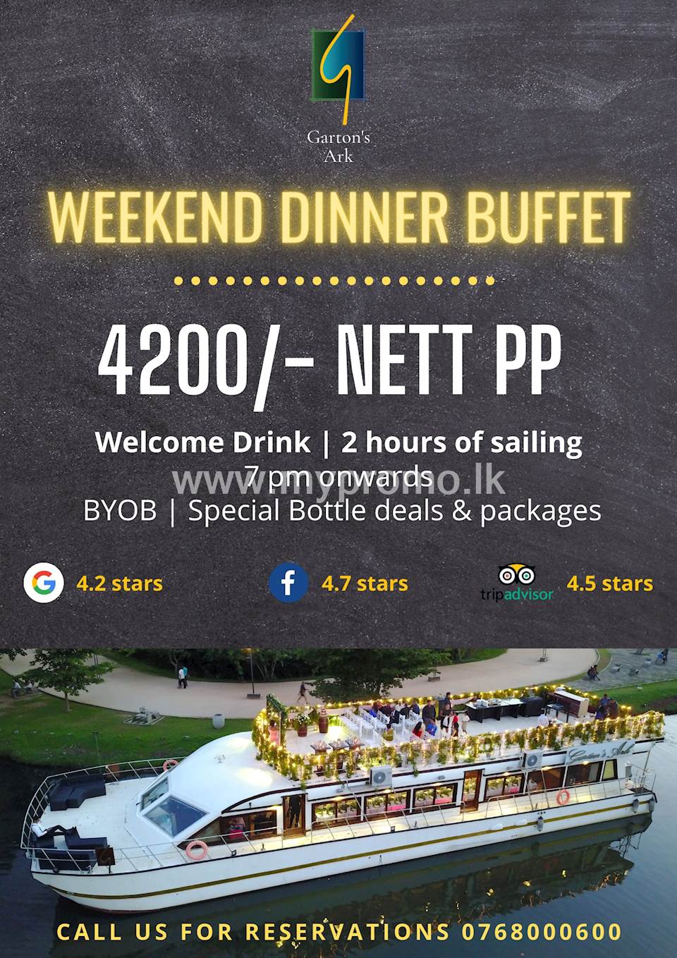 Weekend Dinner Buffet at Garton's Ark