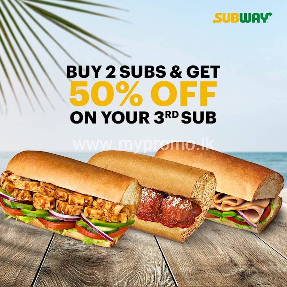 Special in store offer for the month at subway