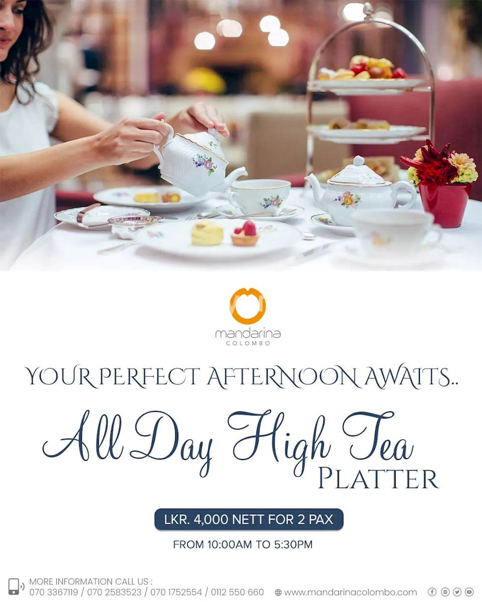 All Day High Tea Platter at Mandarina Colombo