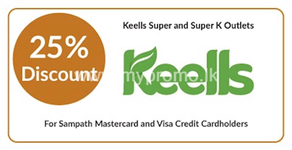 25% OFF on Fresh Vegetables, Fruits & Seafood at Keells for Sampath Mastercard & Visa Credit Cardholders