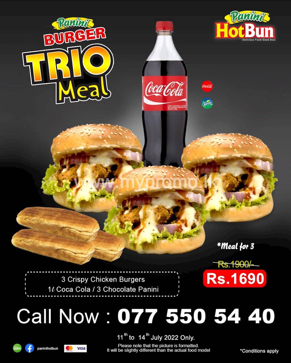 Panini Burger Trio Meal..! 