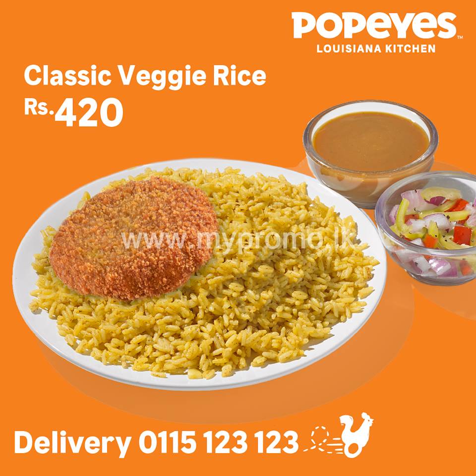 Classic Veggie Rice for Rs. 420 at Popeyes
