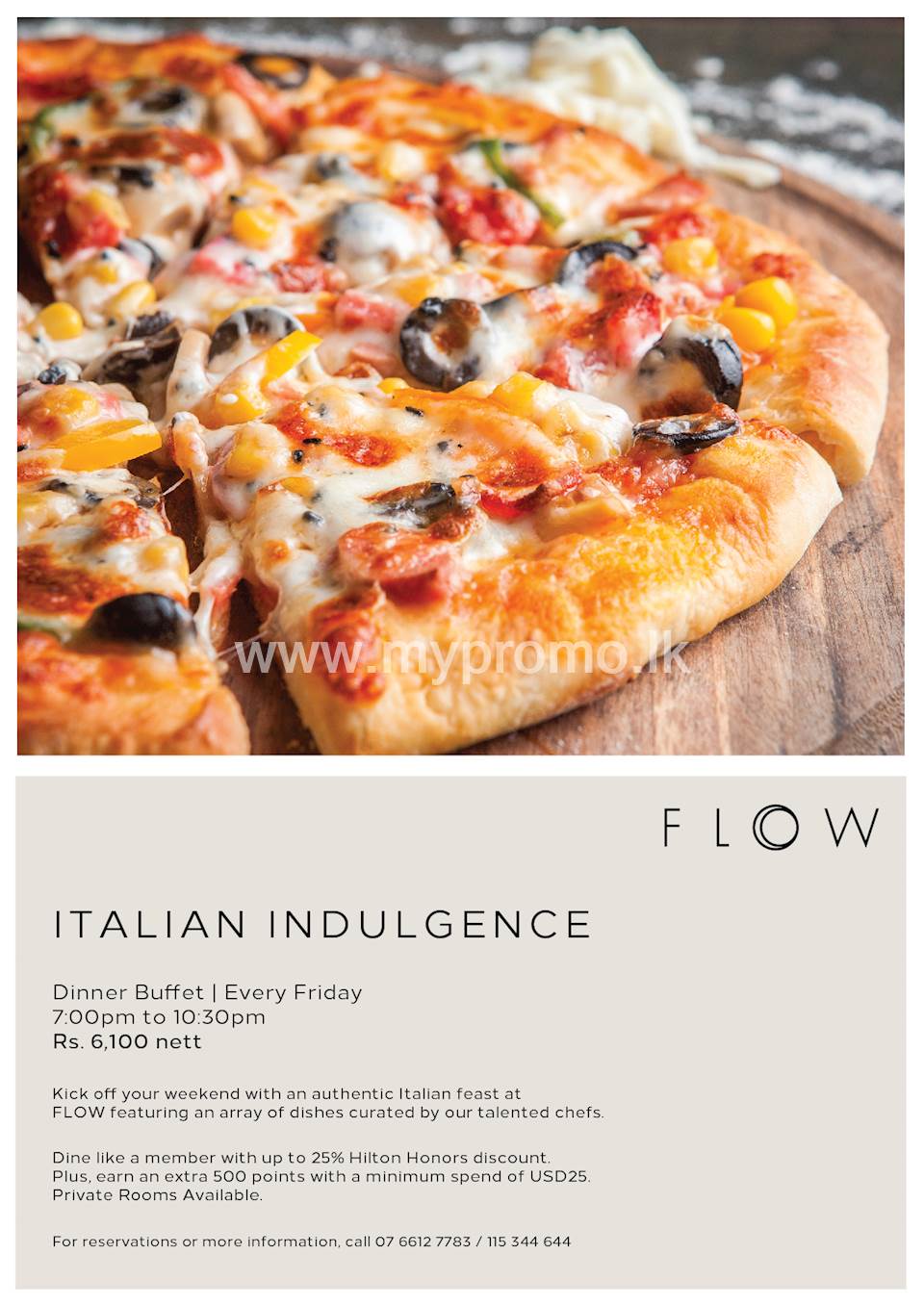 Friday Weekly Buffet at Hilton Colombo Residences FLOW