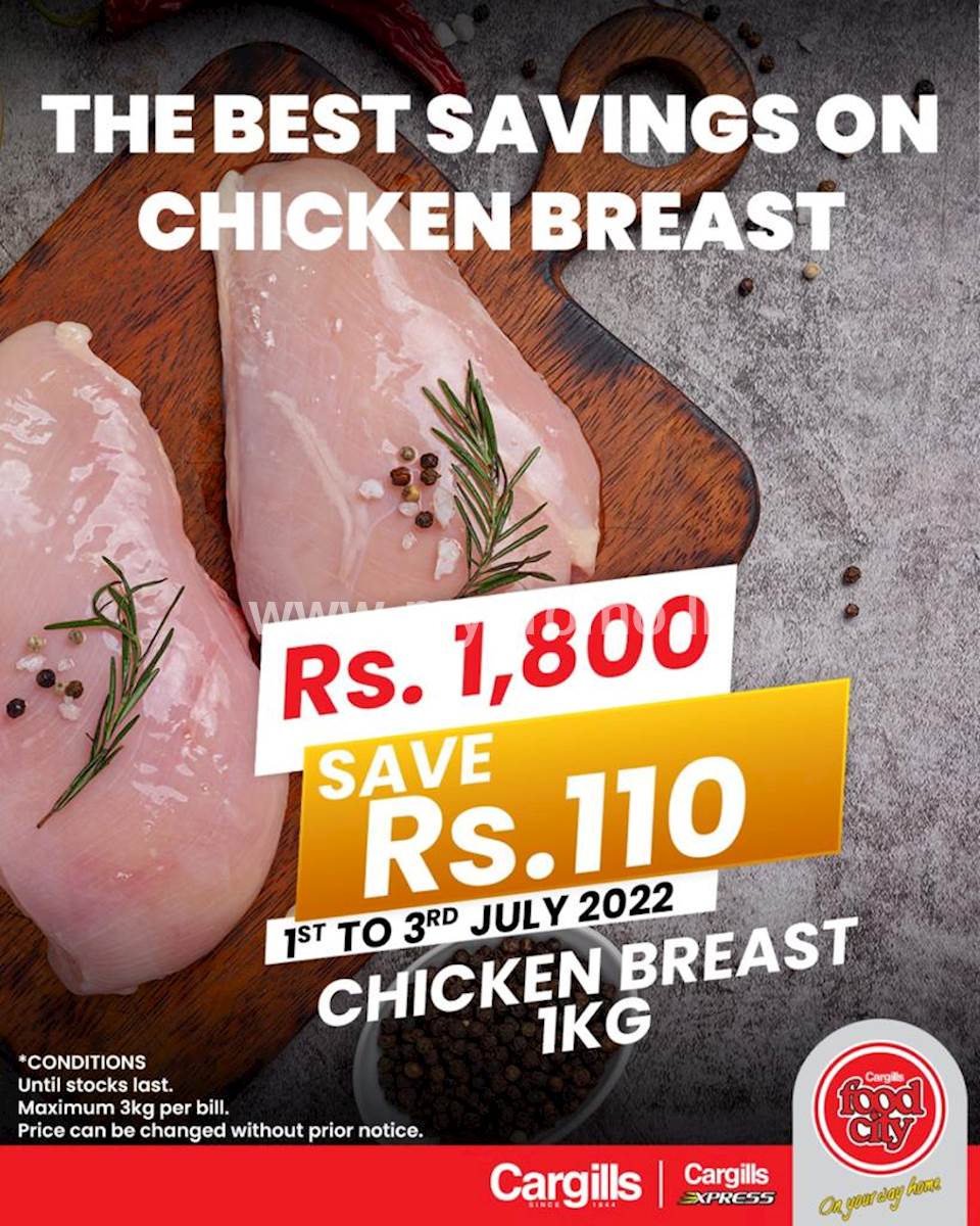 The best savings on breast chicken across Cargills FoodCity outlets islandwide!