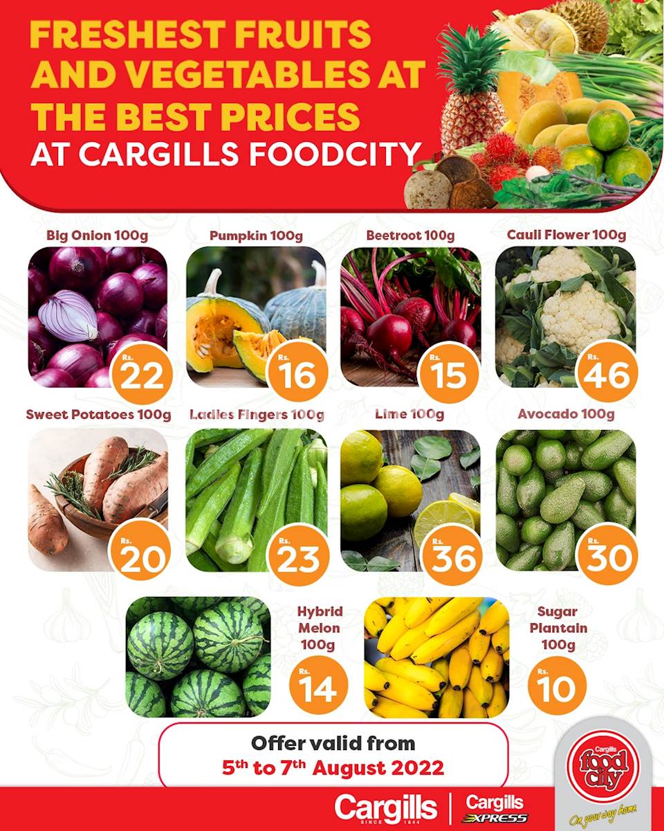 Buy fresh vegetables at the Best Price across Cargills FoodCity outlets islandwide!