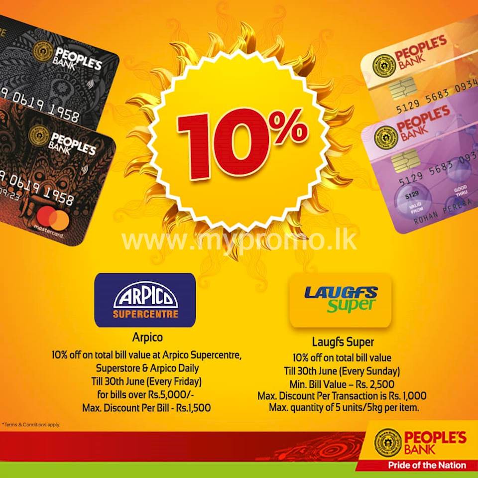 Supermarket offers for Peoples Bank Cards