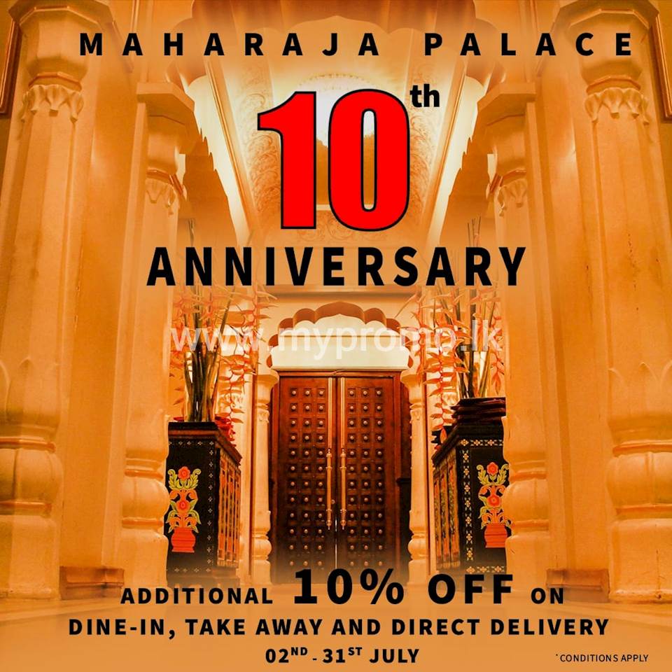 10th Anniversary Offer at Maharaja Palace