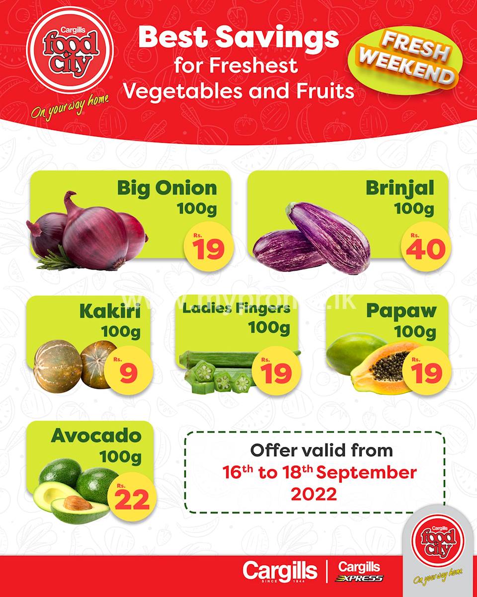 Buy Fresh Fruits and Vegetables at the Best Prices across Cargills