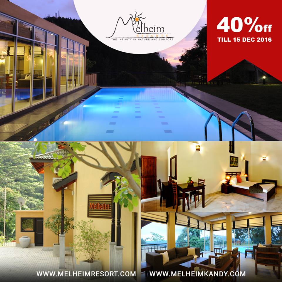 40% Discount at Melhim Resort till 15th December 2016