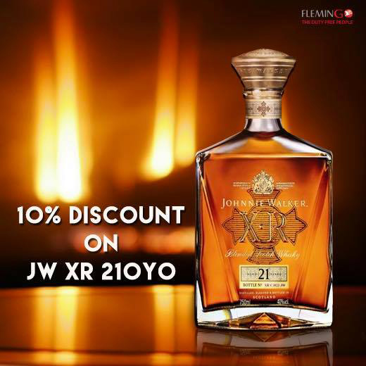 10% Discount on Johnnie Walker XR 21OYO at FLEMINGO Duty Free
