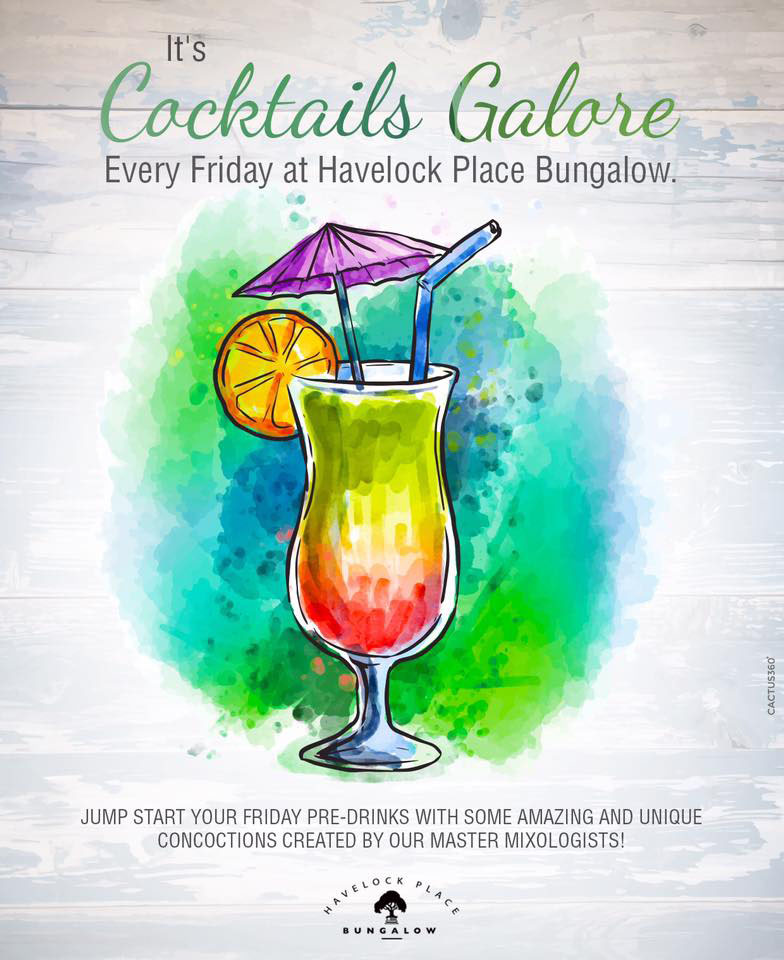 Cocktails promotion at Havelock Place Bangalow