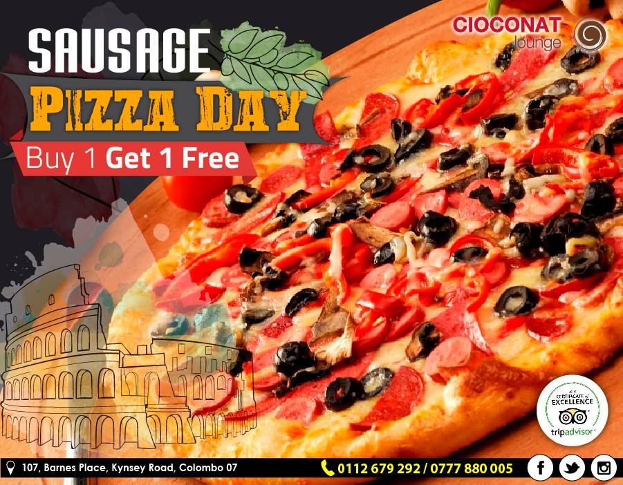 BUY 1 GET 1 FREE at CIOCANAT Lounge Today the 11th October 2016