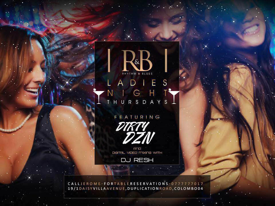 Ladies Thursday Night enjoy BUY 1 GET 1 FREE offer on cocktails at RHYTHM AND BLUE on 03rd November 2016