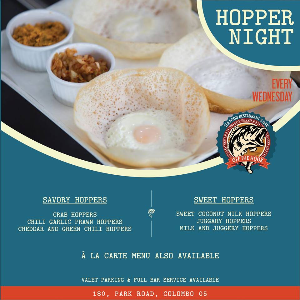 Hoppers Promotion at OFF THE HOOK Seafood Restaurant today 28th September 2016