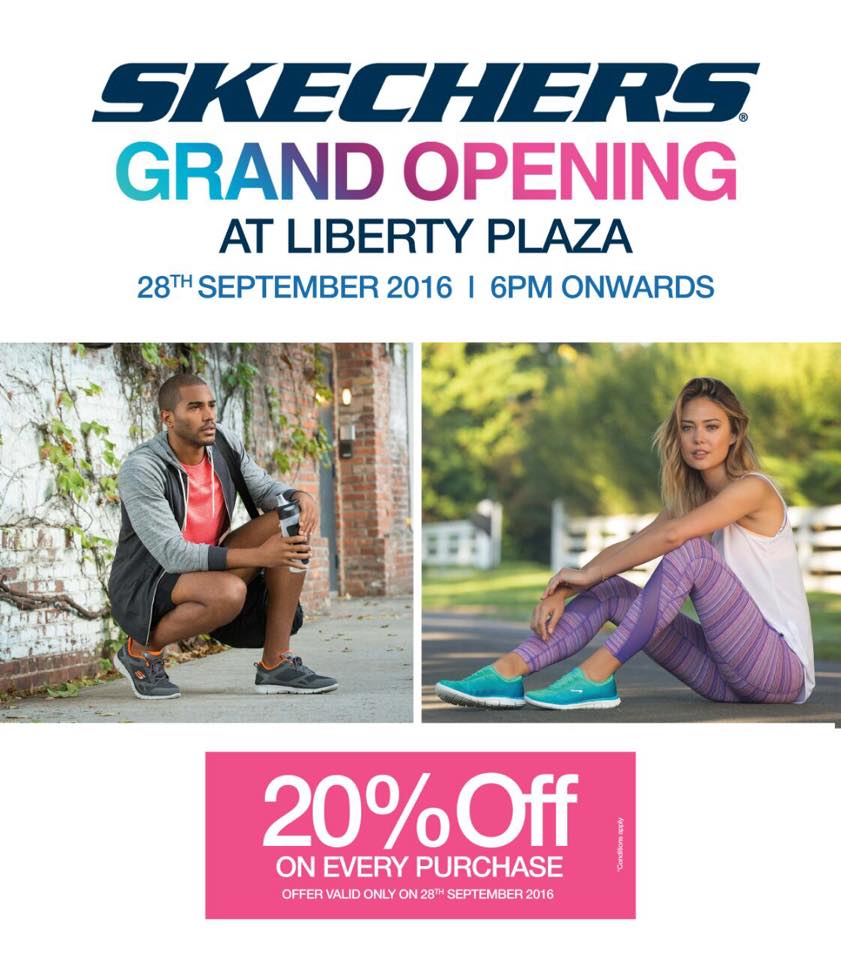 20% Discount at ABSTRACT for Skechers on 28th September 2016 at Liberty Plaza branch
