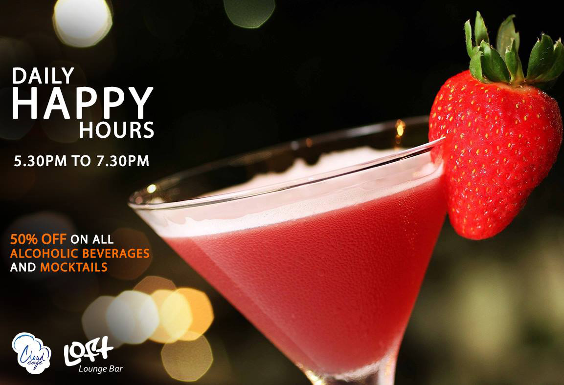 HAPPY HOURS at LOFT LOUNGE BAR COLOMBO COURTYARD on 8th December 2016