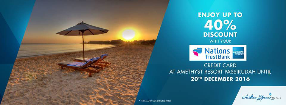Upto 40% Discount at AMETHYST RESORT on Nation Trust Bank American Express Credit Cards till 20th December