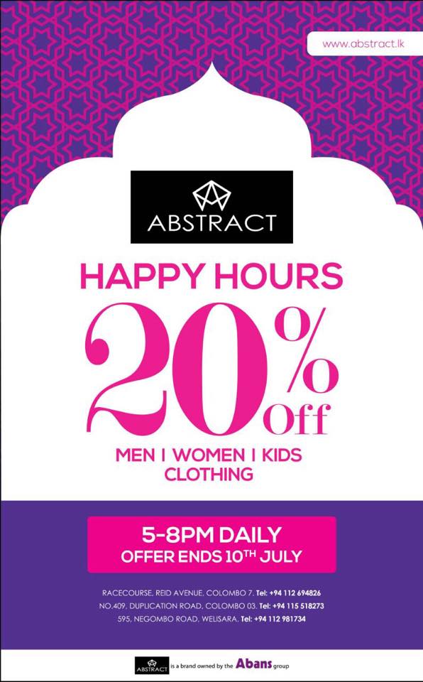 20% Discount at ABSTRACT till 10th July 2016