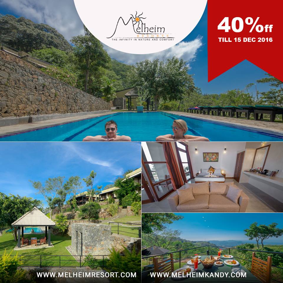 40% Discount at MELHEIM RESORT till 15th December 2016