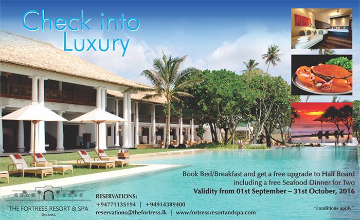 Hotel Promotion at The Fortress Resort and Spa till 31st October 2016