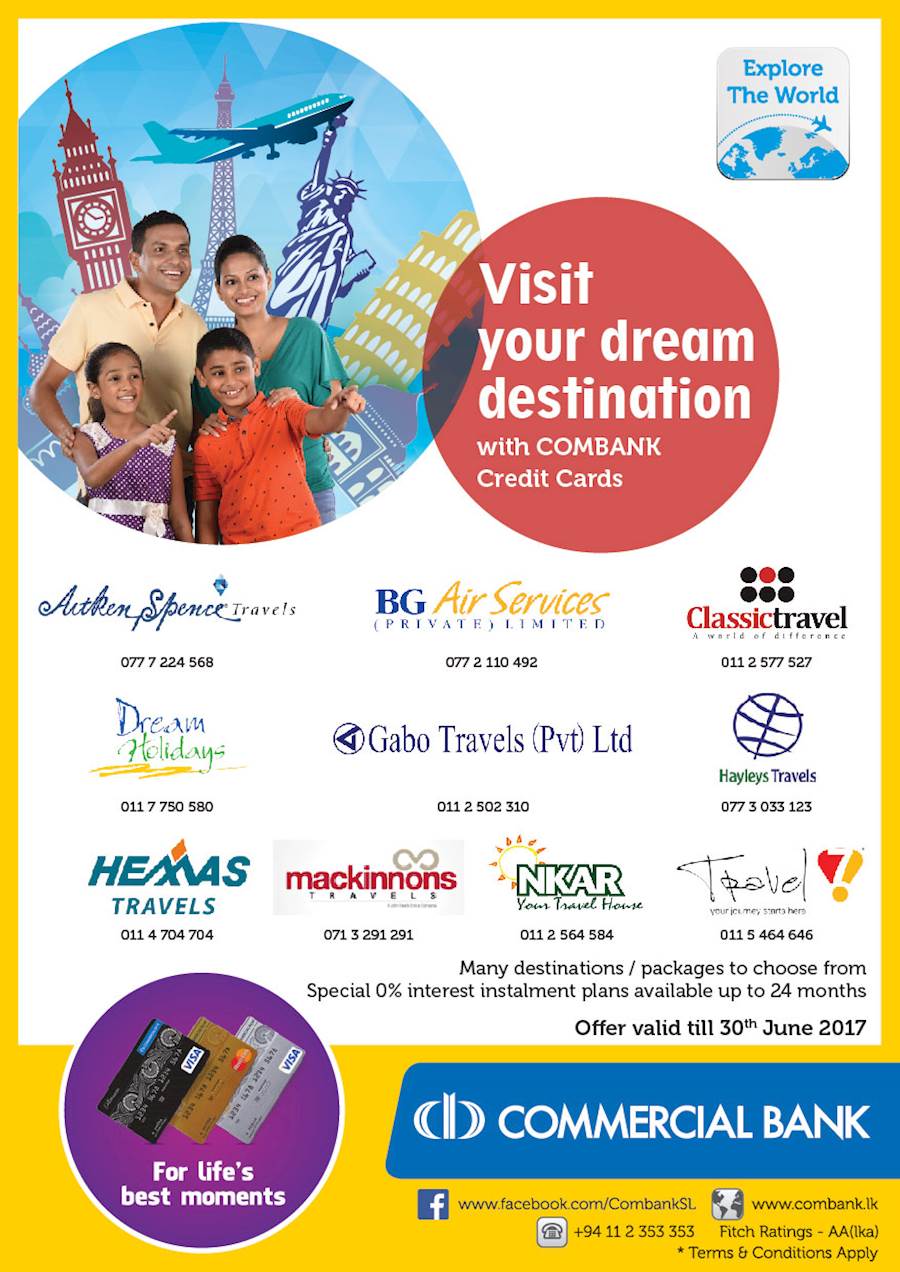 Visit your Dream Destination with COMBANK Credit cards