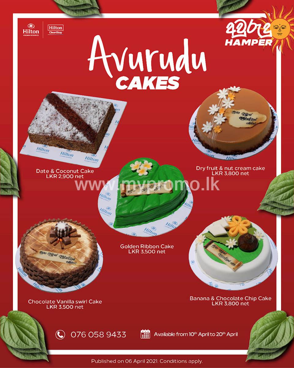 Avurudu cakes at Hilton Colombo Residence