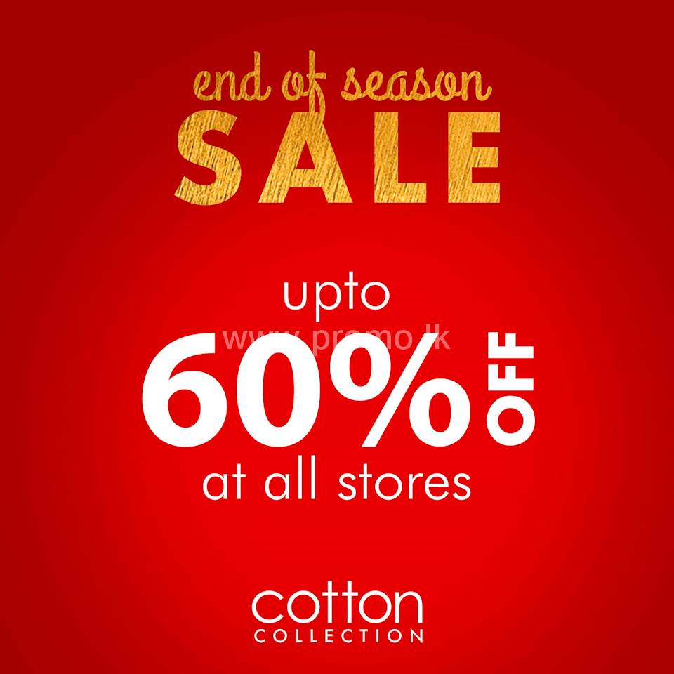 Up to 60% off on Selected items at Cotton Collection