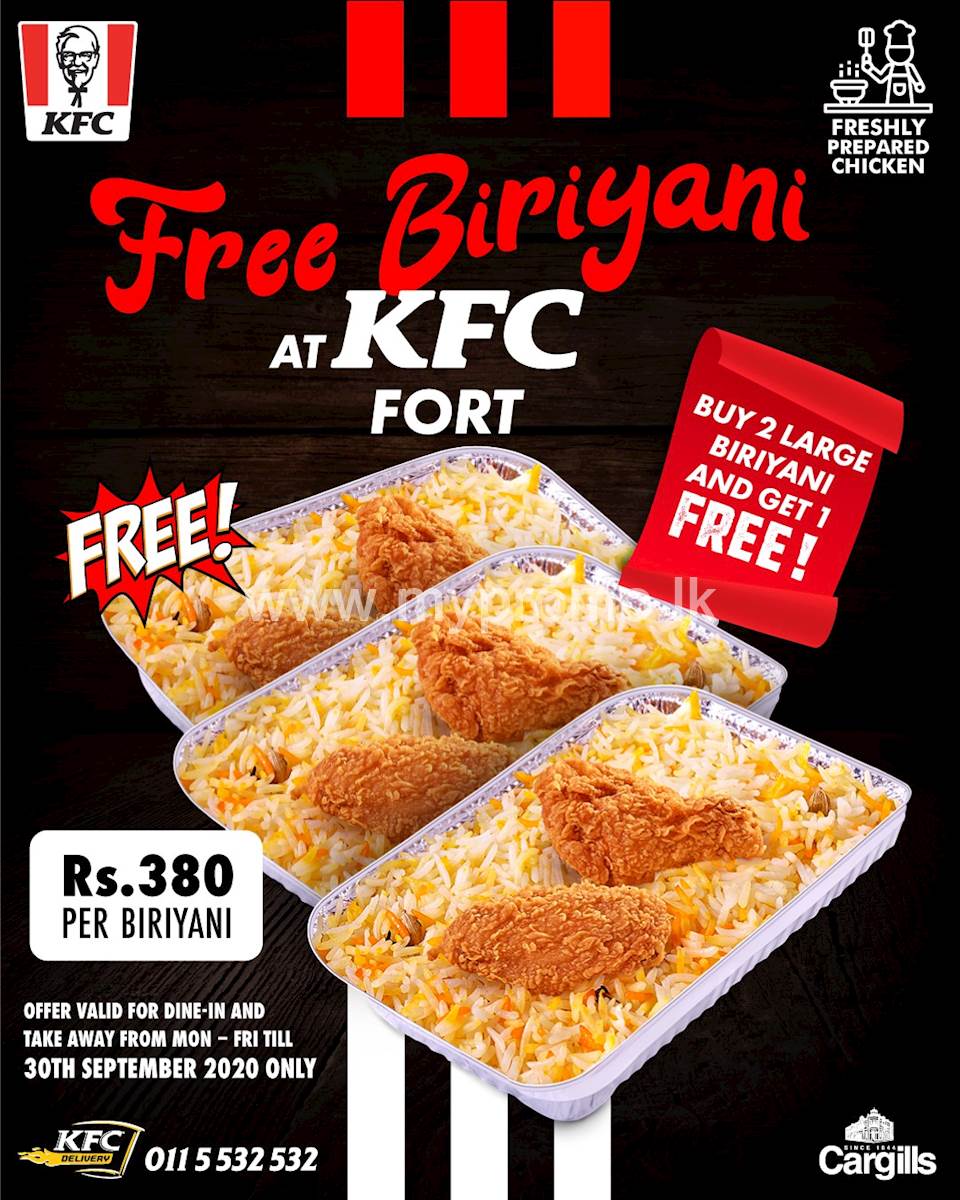 It's FREE Biriyani at KFC Fort