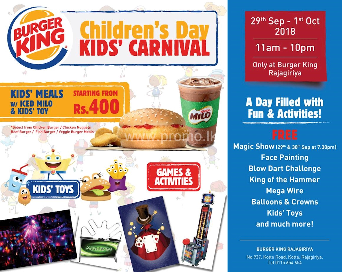 Children's Day Kids Carnival from Burger King
