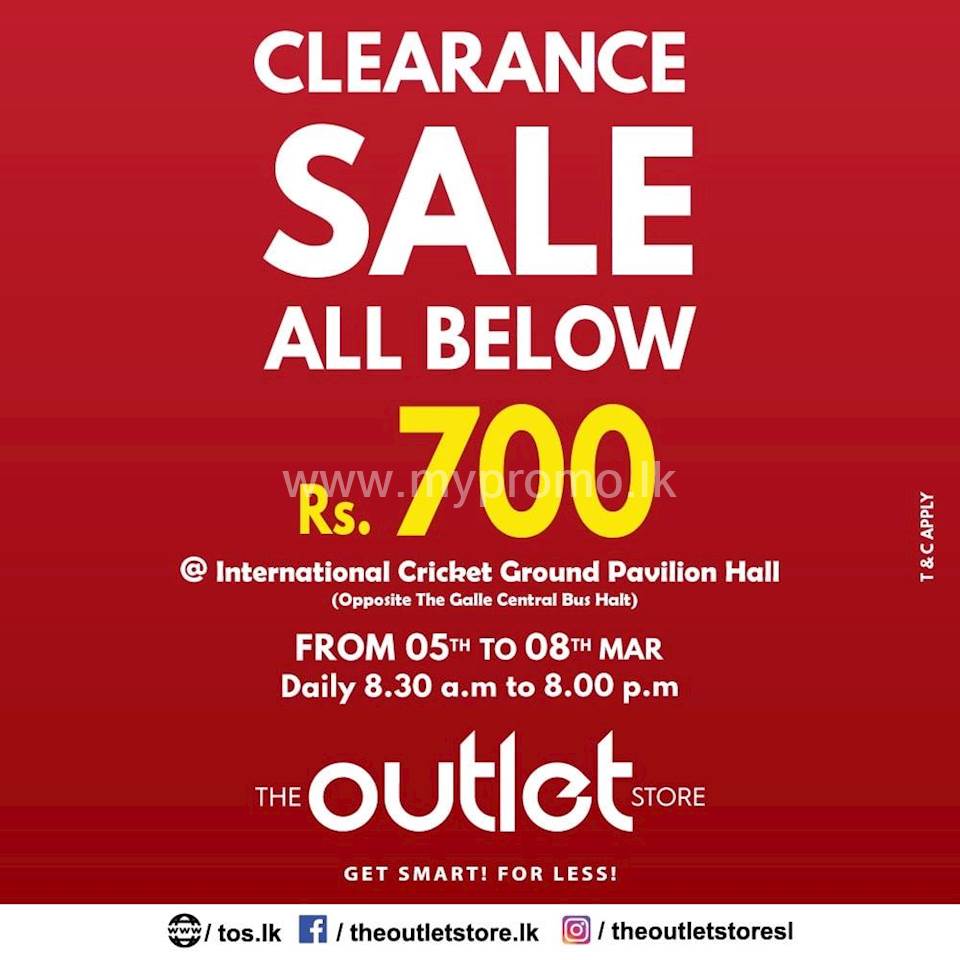 Clearance Sale at The Outlet Store