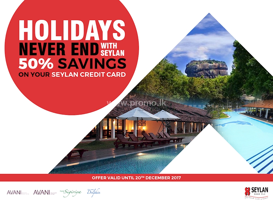 Get exclusive Holiday Offers with your Seylan Credit cards at the following resorts